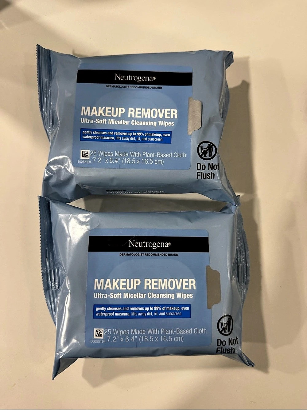 Neutrogena Makeup Remover Ultra-Soft Micellar Cleansing Wipes 2-Pack